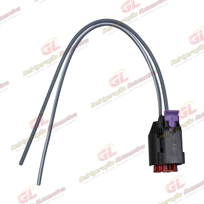 Chicote Conector 2 Vias Válvula Torre Eletrônica Compressor Mahle Fiat/ Jeep Renegade/ Compass/ Toro