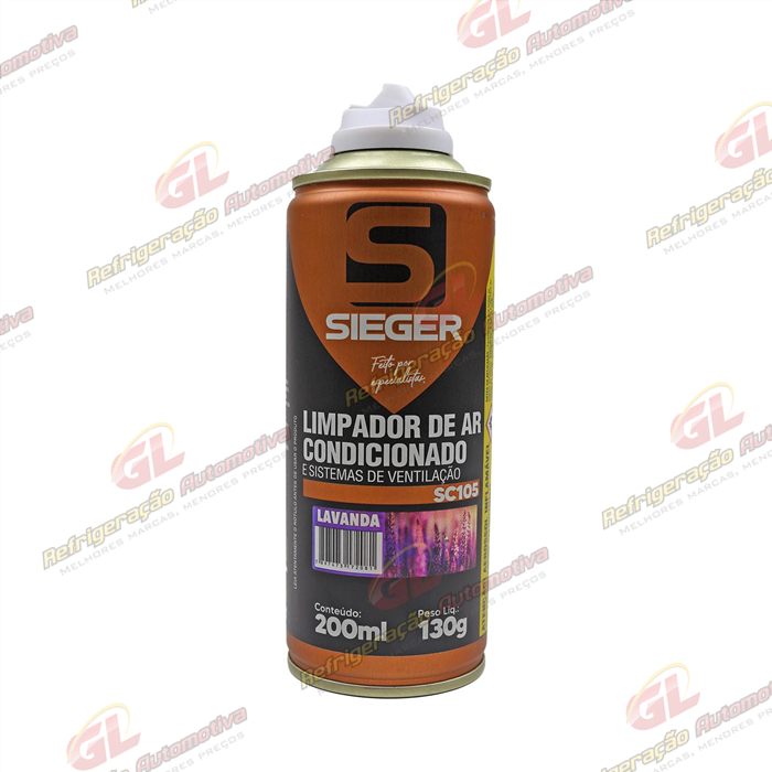 Bactericida Higienizador Para Ar Condicionado Tipo Granada com Fragrância Lavanda para Eliminar Fungos e Bactérias 200ml