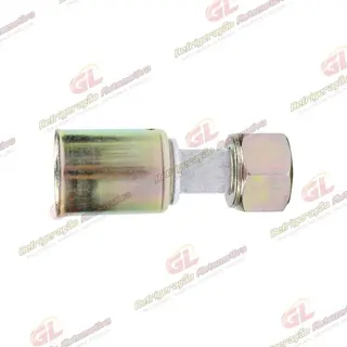Conexão O'ring Reta Fêmea 10mm Aluminio Com Clip