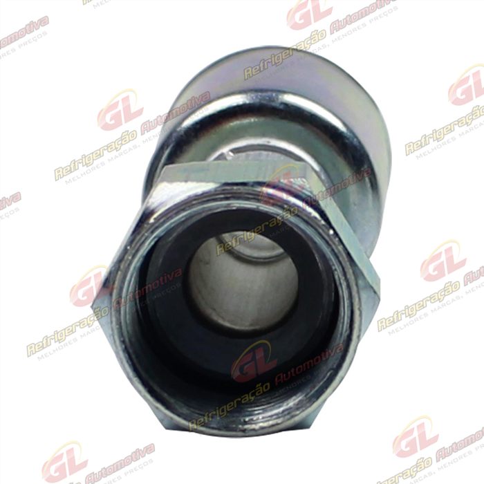 Conexão Flare Reta Fêmea 10mm Aluminio c/Clip — foto 5