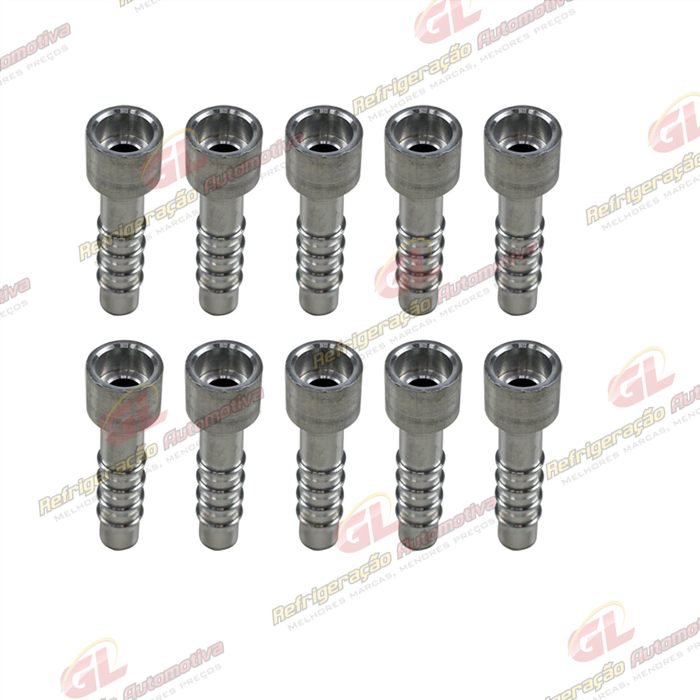 Conexão Salva Vida 06mm Aluminio Encaixe Interno Pacote Com 10 Pçs