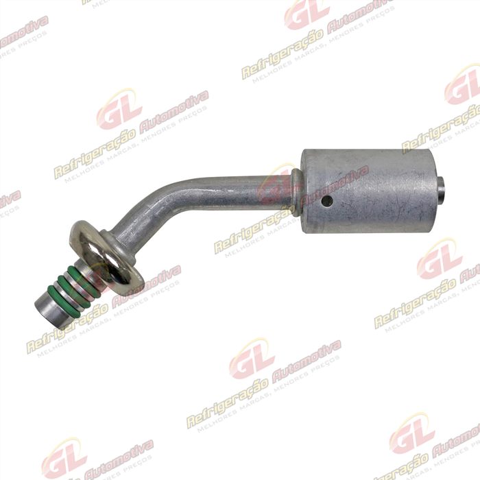 Conexão Spring Lock 45º Macho 06mm Aluminio c/Clip