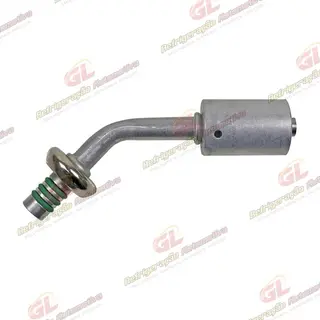 Conexão Spring Lock 45º Macho 06mm Aluminio c/Clip