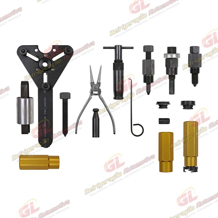 Caixa Ferramenta Saca e Instala Selo e Polia para Compressor Harrison Denso 6P148 York Sanden 507/508/510 — foto 4