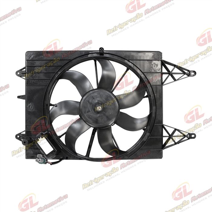 Eletroventilador do Radiador Volkswagen Polo/ Gol G5/ Saveiro G5/ Voyage/ Fox 3 Pinos Todos 2007> Importado - 12 Volts
