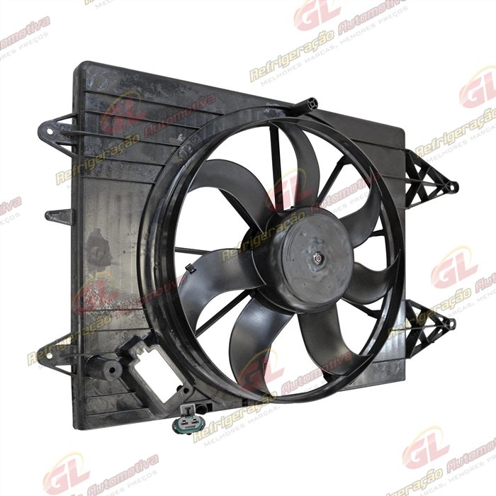 Eletroventilador do Radiador Volkswagen Polo/ Gol G5/ Saveiro G5/ Voyage/ Fox 3 Pinos Todos 2007> Importado - 12 Volts — foto 3