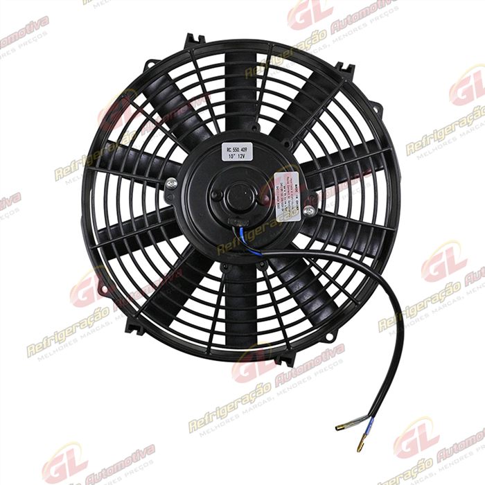 Eletroventilador Universal 10 Polegadas Pás Reta - 12 Volts - Embalagem c/ 10 Pçs