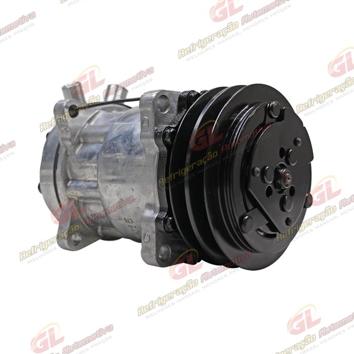 Compressor Modelo AA7H15AA 4627 Trator Uniport 2011> 8 Orelhas - 12 Volts Polia 2A 132mm R134a — foto 4