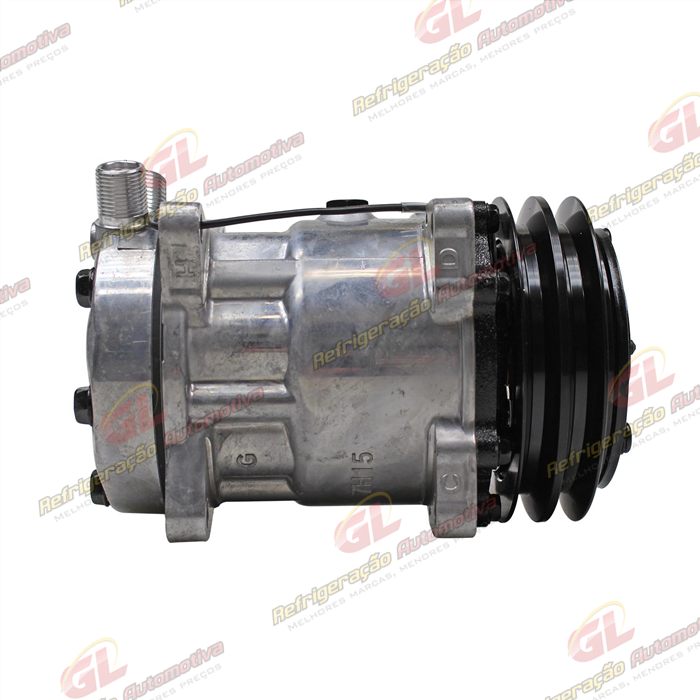 Compressor Modelo AA7H15AA 4627 Trator Uniport 2011> 8 Orelhas - 12 Volts Polia 2A 132mm R134a — foto 5