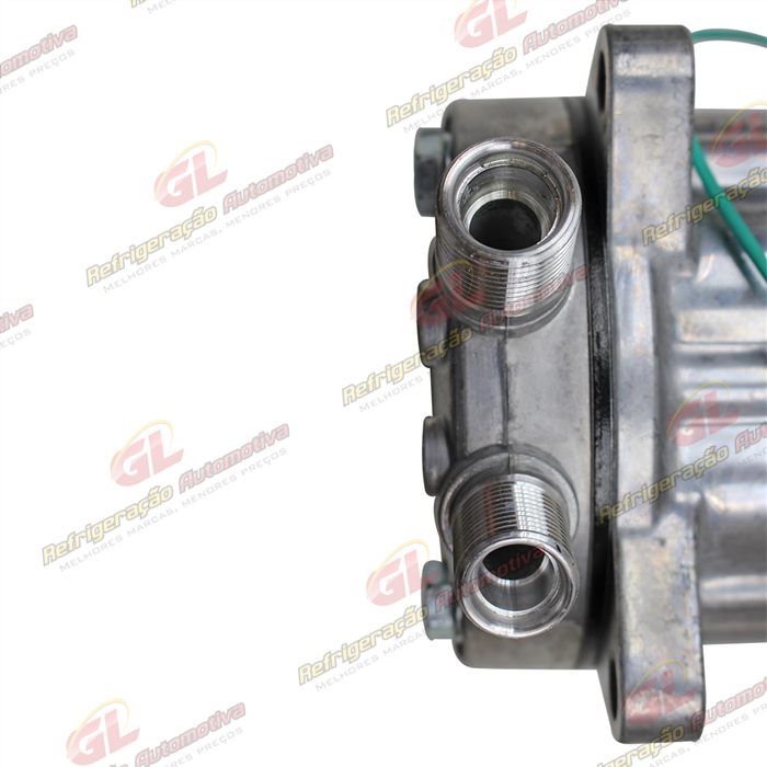 Compressor Modelo AA7H15AA 8 Orelhas - 24 Volts Polia 2A 132mm Saida Vertical 200cc Máquina New Holland / Máquina Empilhadeira Kalmar DRF450 R134a — foto 8