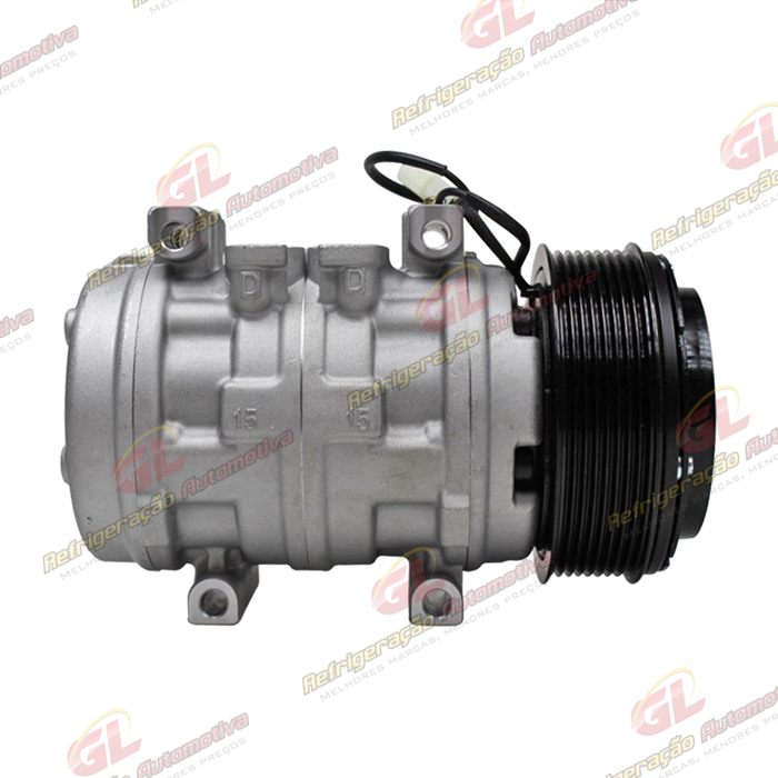 Compressor 10P15 Máquina Colheitadeira John Deere CB2500H - 12 Volts Polia 8pk 123mm OEM: DQ49620 — foto 5