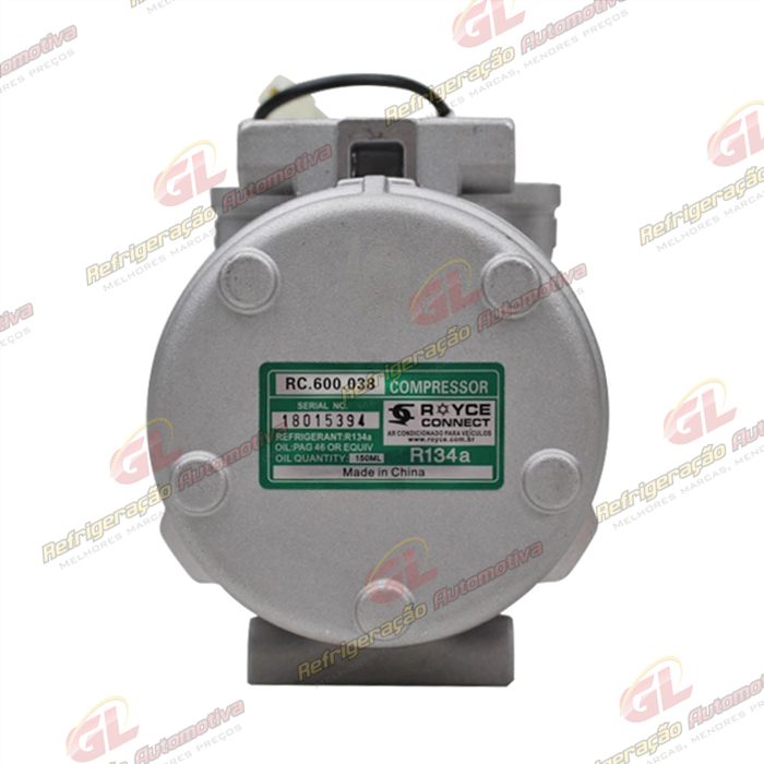 Compressor 10P15 Máquina Colheitadeira John Deere CB2500H - 12 Volts Polia 8pk 123mm OEM: DQ49620 — foto 7