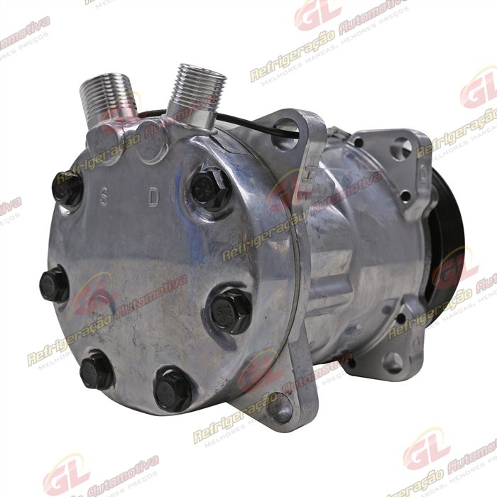 Compressor Modelo AA7H15AA Máquina New Holland 8 Orelhas - 12 Volts Polia 8pk 119mm R134a — foto 6