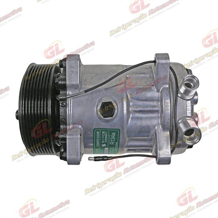 Compressor Modelo AA7H15AA Máquina New Holland 8 Orelhas - 12 Volts Polia 8pk 119mm R134a — foto 8