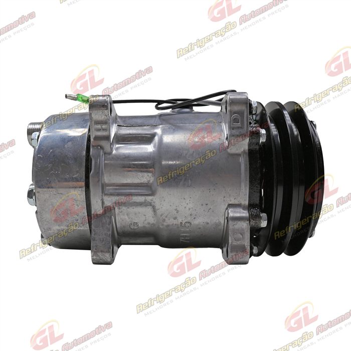 Compressor Modelo AA7H15AA Máquina New Holland R134a 8 Orelhas Descarga / Sucção Traseira O'ring - 12 Volts Polia 2A 132mm — foto 4