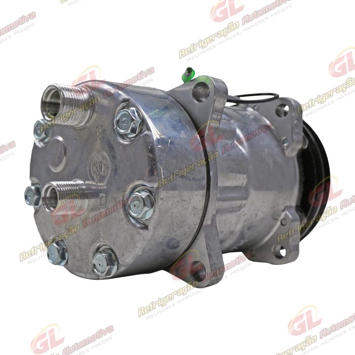 Compressor Modelo AA7H15AA Máquina New Holland R134a 8 Orelhas Descarga / Sucção Traseira O'ring - 12 Volts Polia 2A 132mm — foto 5
