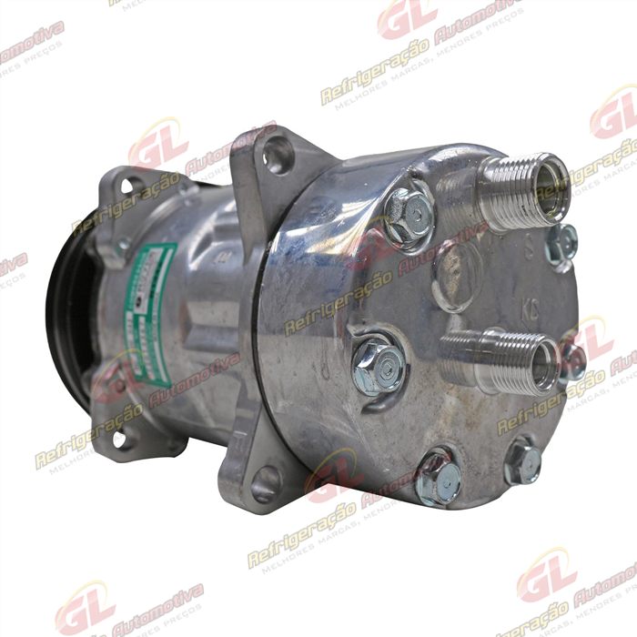 Compressor Modelo AA7H15AA Máquina New Holland R134a 8 Orelhas Descarga / Sucção Traseira O'ring - 12 Volts Polia 2A 132mm — foto 7