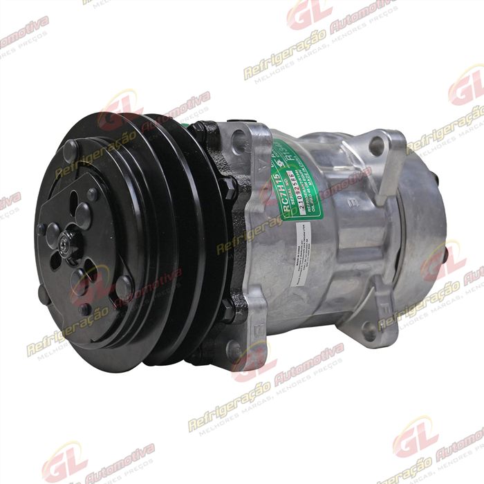 Compressor Modelo AA7H15AA 8 Orelhas Descarga / Sucção Traseira O'ring - 24 Volts Polia 2A 132 mm R134a — foto 2