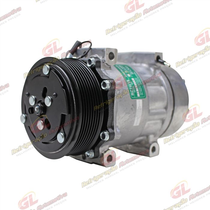 Compressor Modelo AA7H15AA Land Rover Defender Parafuso Passante Descarga / Sucção Traseira O'ring - 12 Volts Polia 8pk 119mm — foto 2