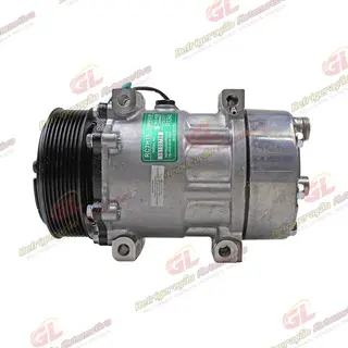 Compressor Modelo AA7H15AA Parafuso Passante Descarga/Sucção Traseira O'ring - 24 Volts Polia 8pk 119mm