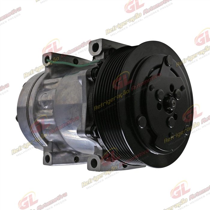 Compressor Modelo AA7H15AA Caminhão Volvo NH/FH/FM 1998 Até 2007/ Caminhão VM 2008 Até 2022/ Máquina Volvo - 24 Volts Polia 8pk 132mm — foto 4