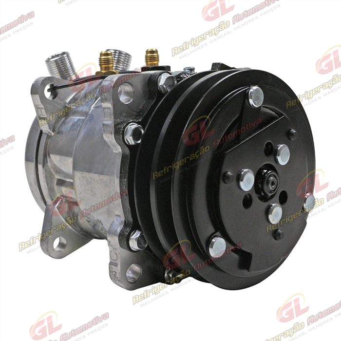 Compressor Modelo 5H09/SE505 8 Orelhas Máquina Caterpillar Mini Carregadeira 299D/ 242D3 - 12 Volts Polia 2A 125mm R134a OEM: 345-4547/ 509-3958 — foto 4