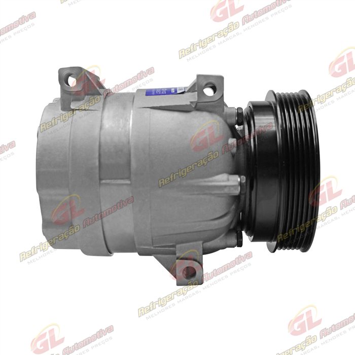 Compressor V5 Renault Scenic/ Megane 2001 Até 2006 1.6 16v. equipado somente c/compr. Korea 7700103536 importado China - 12 Volts Polia 6pk 125mm — foto 5