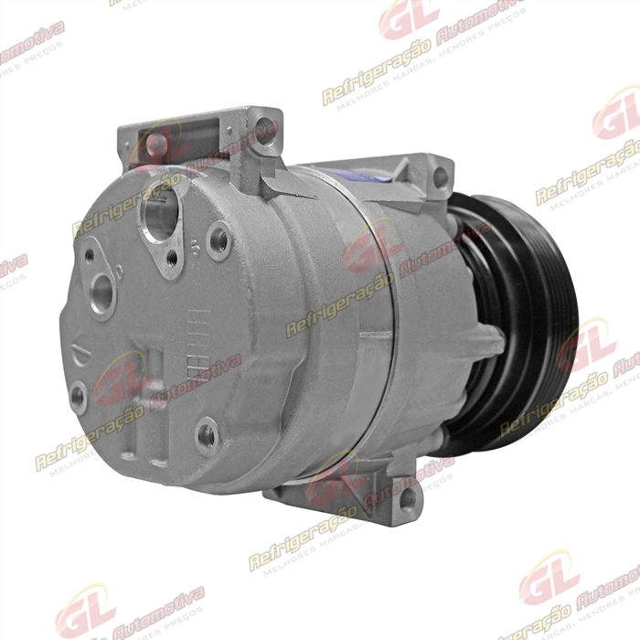 Compressor V5 Renault Scenic/ Megane 2001 Até 2006 1.6 16v. equipado somente c/compr. Korea 7700103536 importado China - 12 Volts Polia 6pk 125mm — foto 6