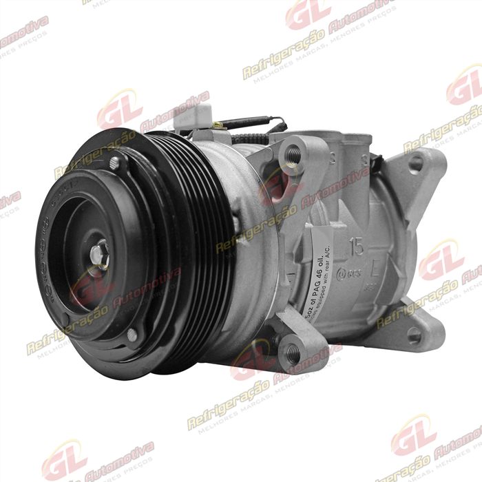 Compressor 10PA15 Modelo 6P148 8 Orelhas Volkswagen Santana - 12 Volts Polia 6pk 125mm — foto 2