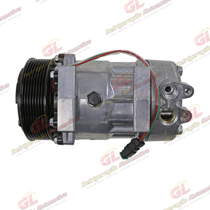 Compressor Modelo AA7H15AA 8290 Caminhão Scania Tração 8x4 2008 Até 2011 Série 5 PGR - 24 Volts Polia 8pk 120mm OEM: 1888033/ 1853081 — foto 6