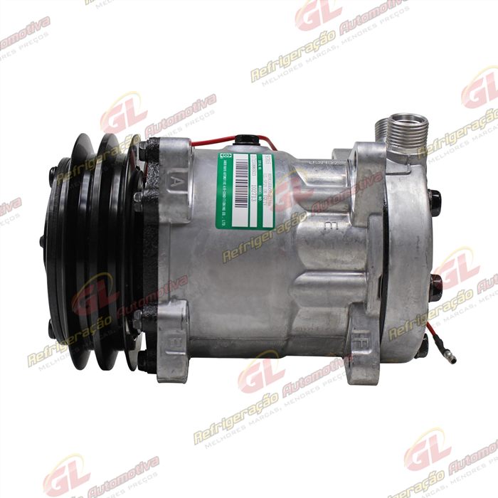 Compressor SANDEN AA7H15AA Original 4664 Trator Uniport 2011> 8 Orelhas - 12 Volts Polia 2A 132mm OEM: 6218551