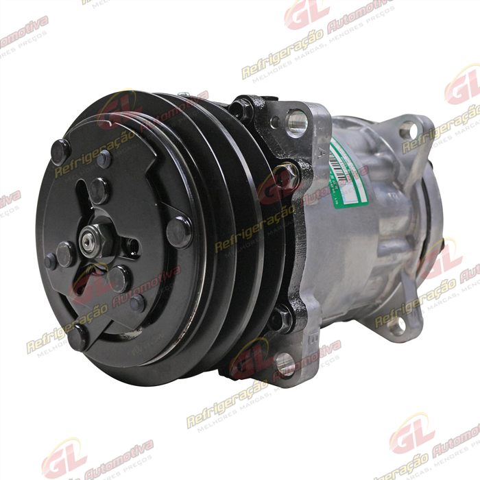 Compressor SANDEN Original 175cc 4742 AA7H15AA 8 Orelhas Descarga e Sucção Traseira O´ring - 24 Volts Polia 2A 125mm — foto 2
