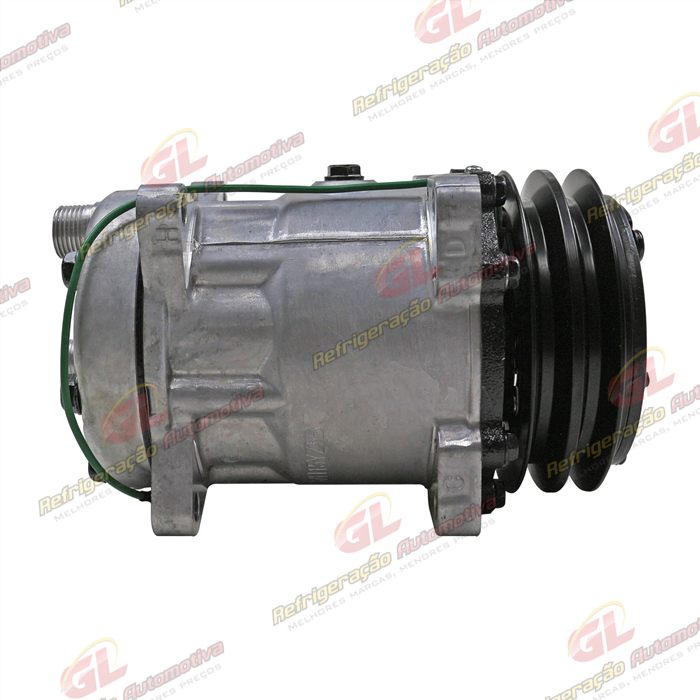 Compressor SANDEN Original 175cc 4742 AA7H15AA 8 Orelhas Descarga e Sucção Traseira O´ring - 24 Volts Polia 2A 125mm — foto 5