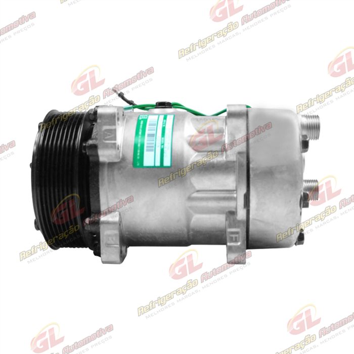 Compressor SANDEN 4765 AA7H15AA 8 Orelhas Descarga e Sucção Traseira O´ring - 24 Volts Polia 8pk 120 mm