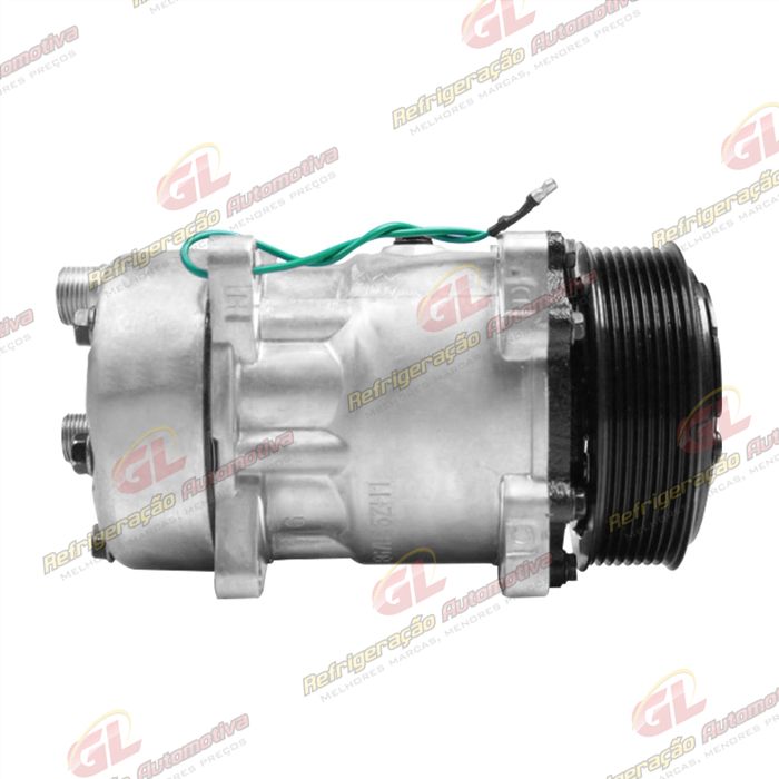 Compressor SANDEN 4765 AA7H15AA 8 Orelhas Descarga e Sucção Traseira O´ring - 24 Volts Polia 8pk 120 mm — foto 5