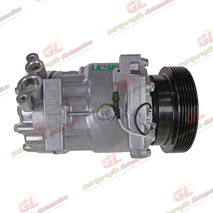 Compressor Modelo Sanden SD7V16 Renault Duster/ Clio/ Megane/ Scenic/ Kangoo/ Logan/ Sandero/ Nissan OEM: 8200802609 - 12 Volts Polia 6pk 125mm — foto 6
