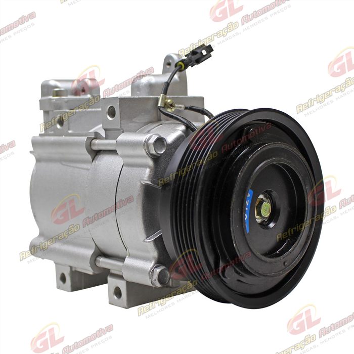 Compressor Modelo Halla Hyundai Santa Fé 2.4 8 Válvulas 2001 Até 2009 - 12 Volts Polia 5pk 123mm — foto 4