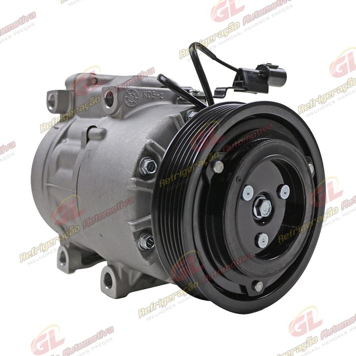 Compressor Modelo Halla Hyundai Vera Cruz 3.0 V6/ Santa Fé 2.7 12 Válvulas/ Azera/ Kia Sorento 2007 Até 2009 - 12 Volts Polia 6pk 124mm — foto 4