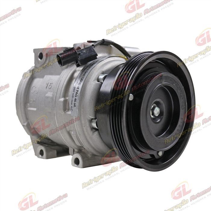 Compressor Modelo Denso 10PA15 Doowon Hyundai Tucson/ Kia Sportage/ New Sportage Gasolina e Diesel 2.0/2.7 8 Válvulas 2007> - 12 Volts Polia 4pk 123mm — foto 4
