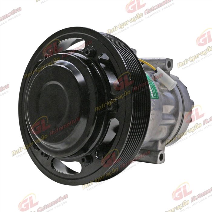 Compressor AB7H15AB 4116U Caminhão Volvo FM/ FMX / FH 2008 Até 2019 - 24 Volts Polia 8pk 174mm OEM: 20587125/ 85000458/ 84094705/ 85000458 — foto 2