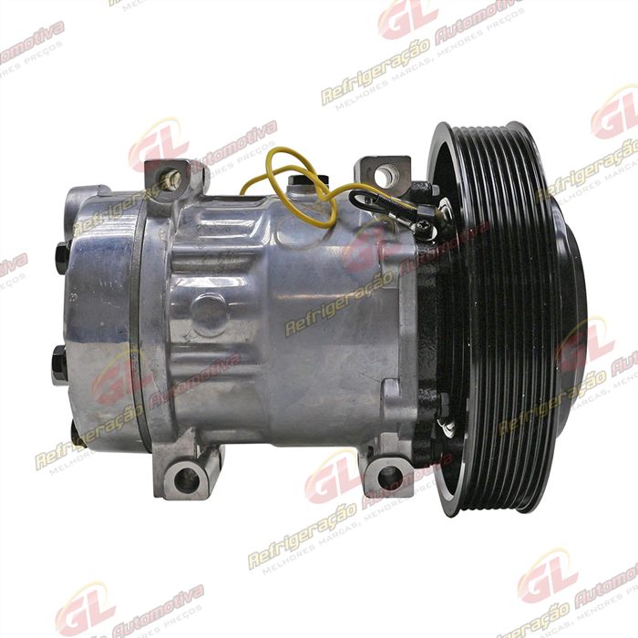 Compressor AB7H15AB 4116U Caminhão Volvo FM/ FMX / FH 2008 Até 2019 - 24 Volts Polia 8pk 174mm OEM: 20587125/ 85000458/ 84094705/ 85000458 — foto 5