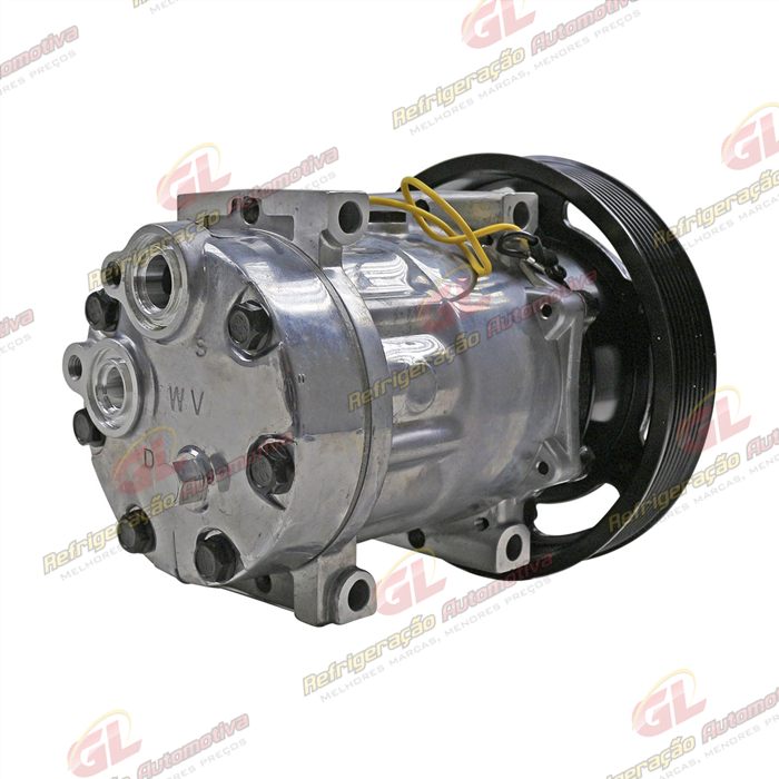 Compressor AB7H15AB 4116U Caminhão Volvo FM/ FMX / FH 2008 Até 2019 - 24 Volts Polia 8pk 174mm OEM: 20587125/ 85000458/ 84094705/ 85000458 — foto 6