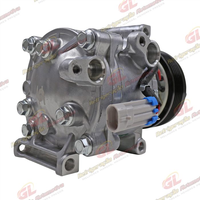 Compressor Fiat Grand Siena Tetrafuel 2013 Até 2016 / Bravo T-Jet - 12 Volts Polia 5pk 95mm OEM: 51873922 — foto 6