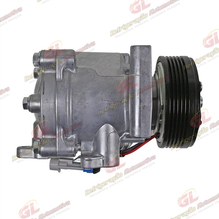 Compressor Fiat Grand Siena Tetrafuel 2013 Até 2016 / Bravo T-Jet - 12 Volts Polia 5pk 95mm OEM: 51873922 — foto 8