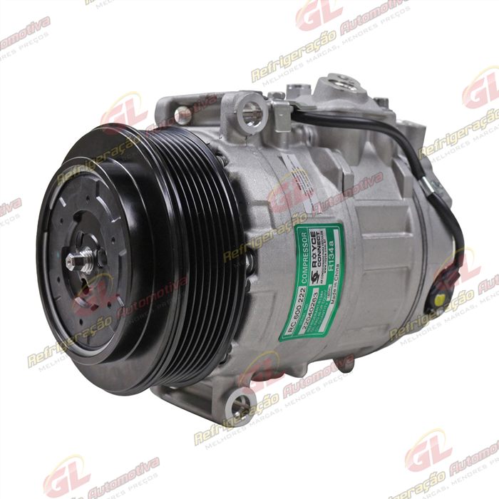 Compressor Modelo Denso 7SEU17C-PV7 Mercedes Benz Sprinter Lado Esquerdo Do Motor 2013 Até 2018/ C180/C200 2013 Até 2015/ Land Rover Discovery 3 2005/ Touareg V8/ Porsche Panamera - 12 Volts Polia 7pk 120mm — foto 2