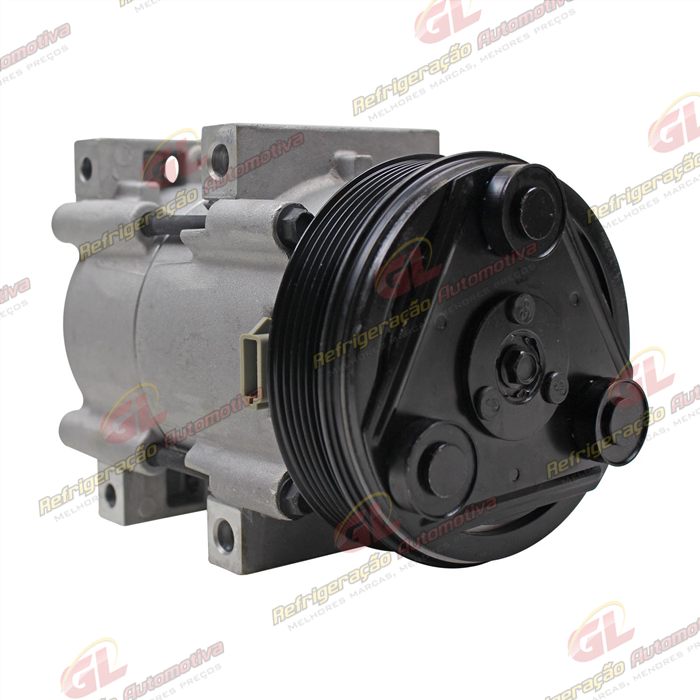 Compressor Fic Ford Ranger Diesel 3.0 até 2012 / Mustang / Troller 3.0 - 12 Volts Polia 6pk 130mm — foto 4