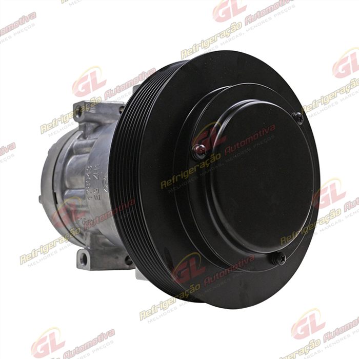 Compressor SANDEN AA7H15AA Original 4116U Caminhão Volvo FM/ FMX / FH 2008 Até 2019 - 24 Volts Polia 8pk 180mm OEM: 84094705/ 20587125/ 85000458 — foto 4