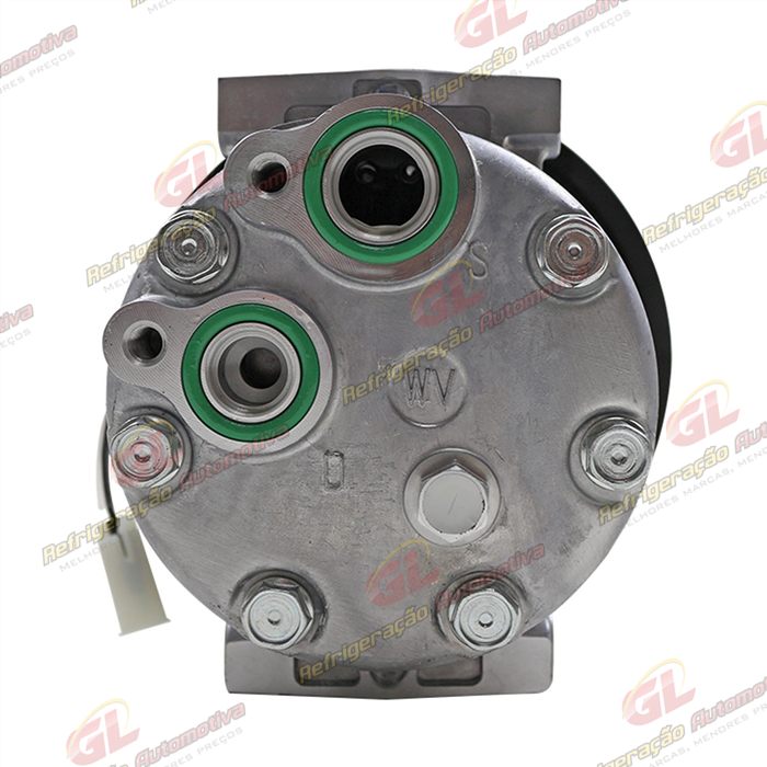 Compressor SANDEN AA7H15AA Original 4116U Caminhão Volvo FM/ FMX / FH 2008 Até 2019 - 24 Volts Polia 8pk 180mm OEM: 84094705/ 20587125/ 85000458 — foto 7
