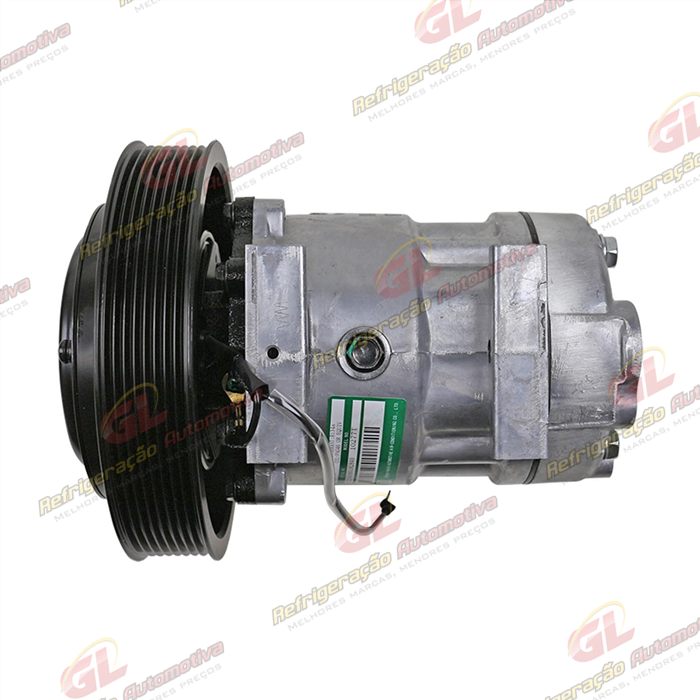 Compressor SANDEN AA7H15AA Original 4116U Caminhão Volvo FM/ FMX / FH 2008 Até 2019 - 24 Volts Polia 8pk 180mm OEM: 84094705/ 20587125/ 85000458 — foto 8