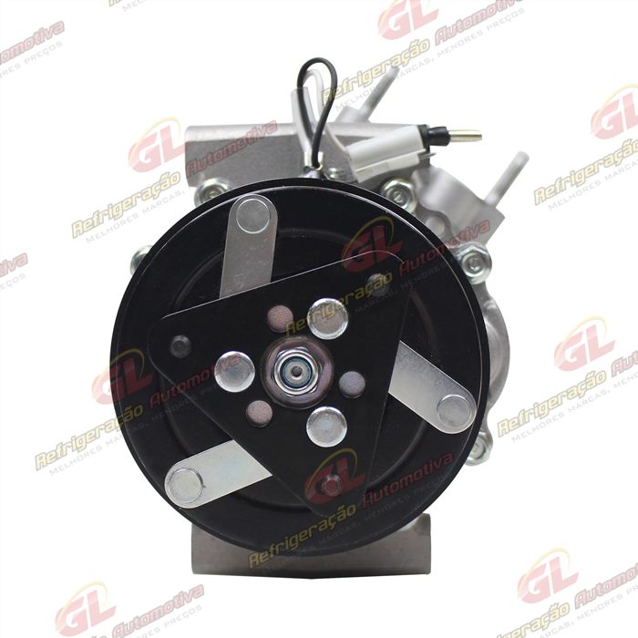 Compressor Modelo Sanden 6V12 Peugeot 206 1.0 / Renault Clio/ Sandero/ Logan 1.0 - 12 Volts Polia 4pk 110mm OEM: 8200840770 — foto 3